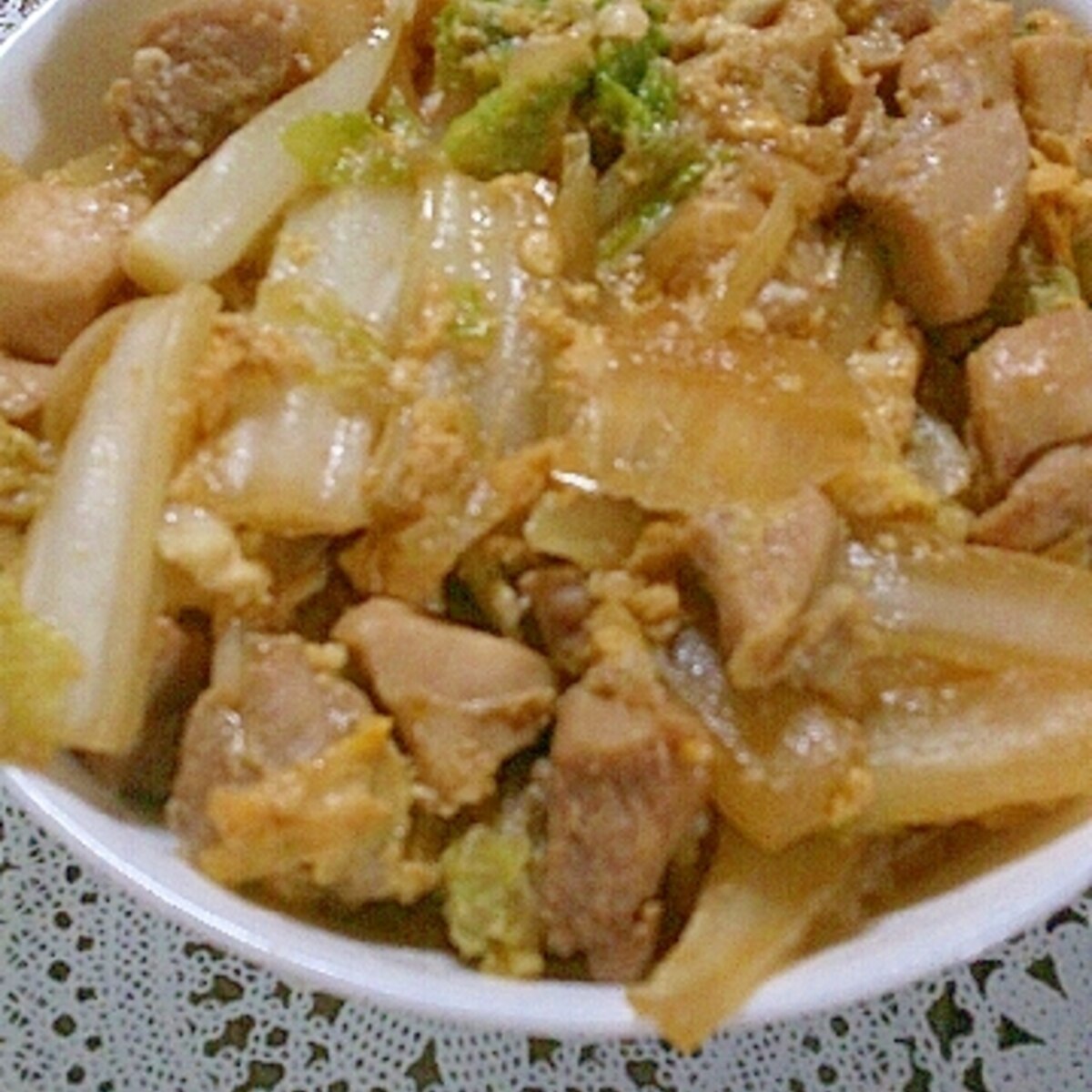 白菜たっぷり親子丼 レシピ 作り方 By かずちゃん1243 楽天レシピ